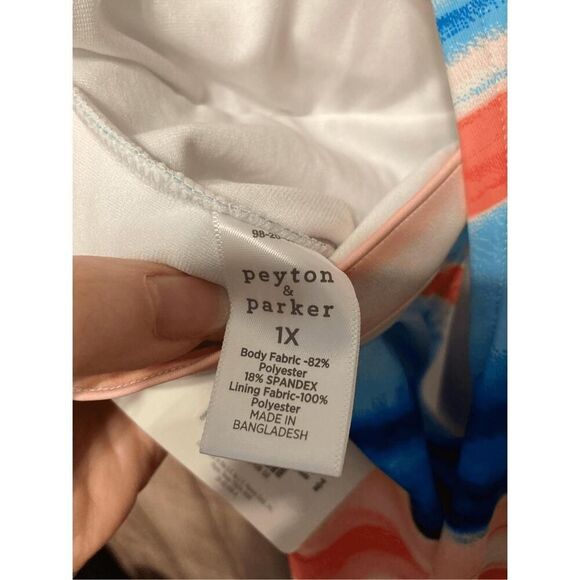 Peyton & Parker 1X NWT medium coverage swimsuit small surf bathing suit - Picture 6 of 8
